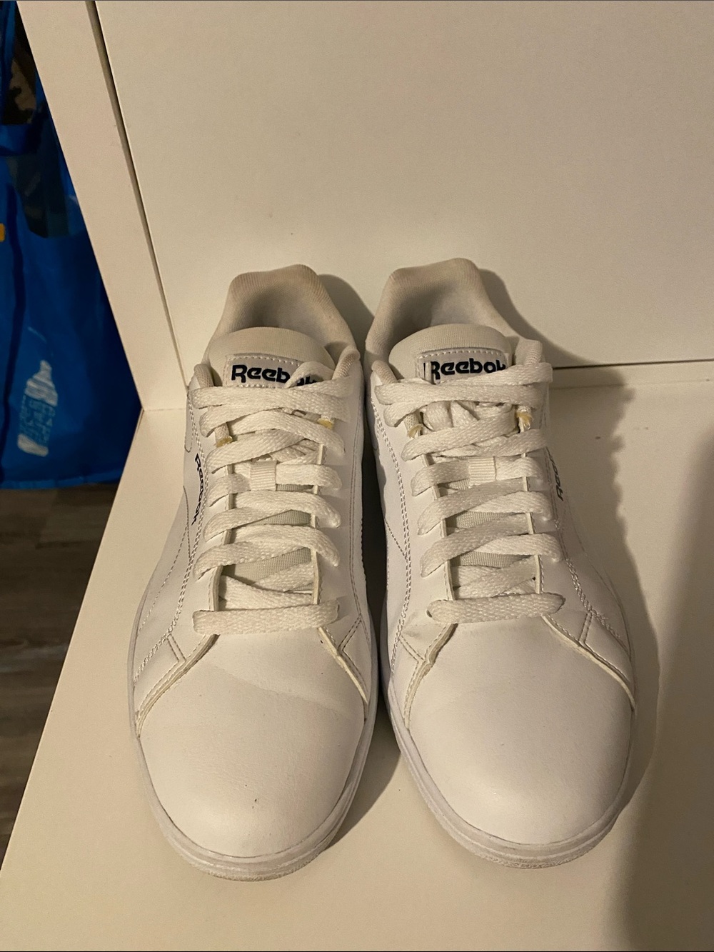 Reebok White Leather Low-Top Sneakers